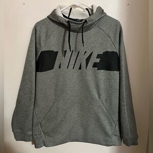 NIKE Classic Dri Fit Casual Athletic Athleisure Fleece Hoodie Grey Black Men's M